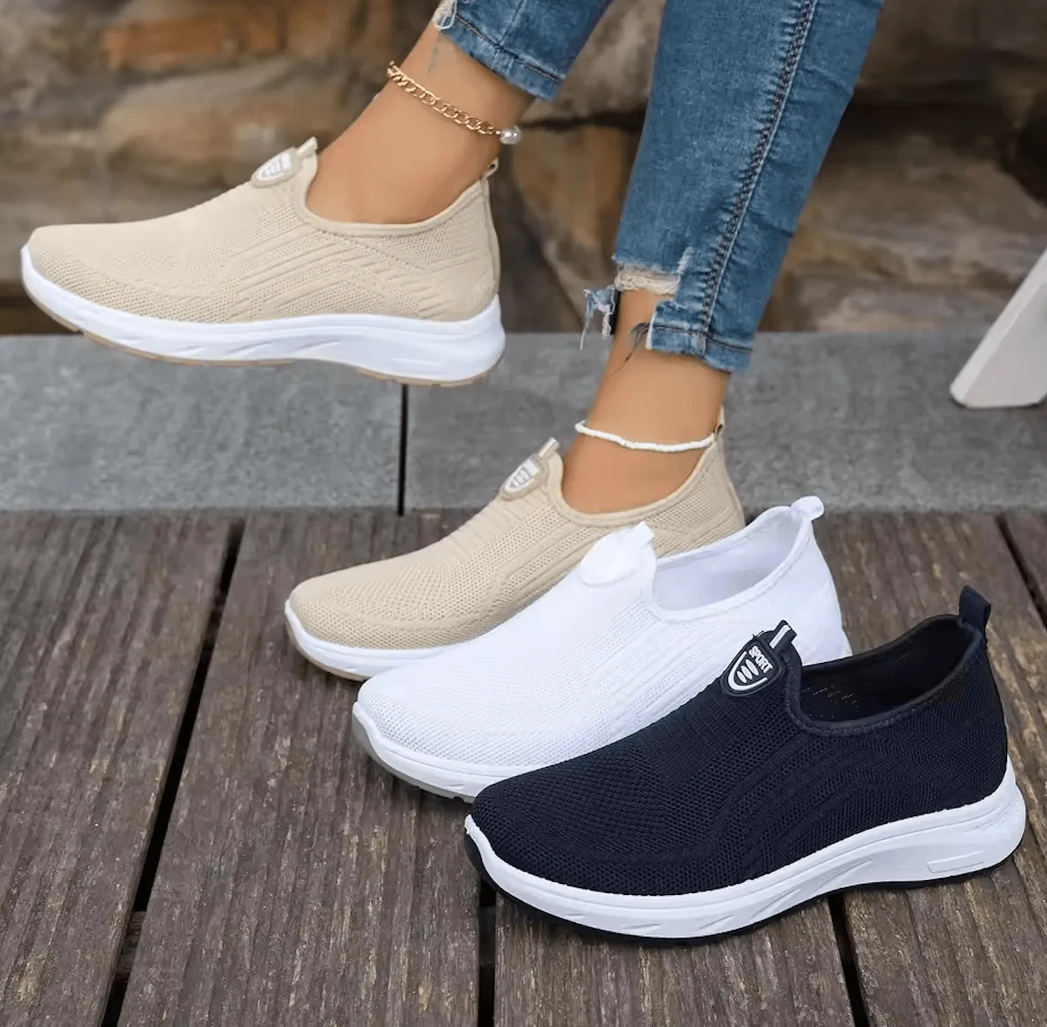 2024 Summer Women’s Casual Shoes – Breathable Mesh, Lightweight & Soft Sole