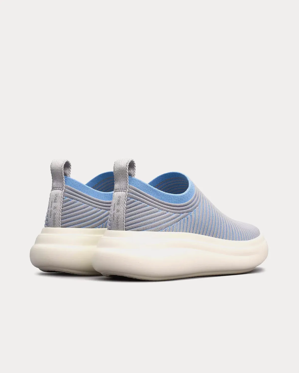 Brixley Knit Grey / Blue Slip On Sneakers