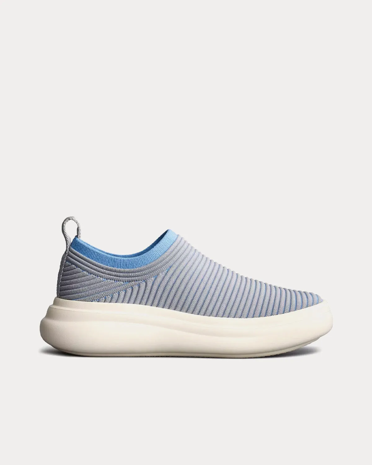 Brixley Knit Grey / Blue Slip On Sneakers