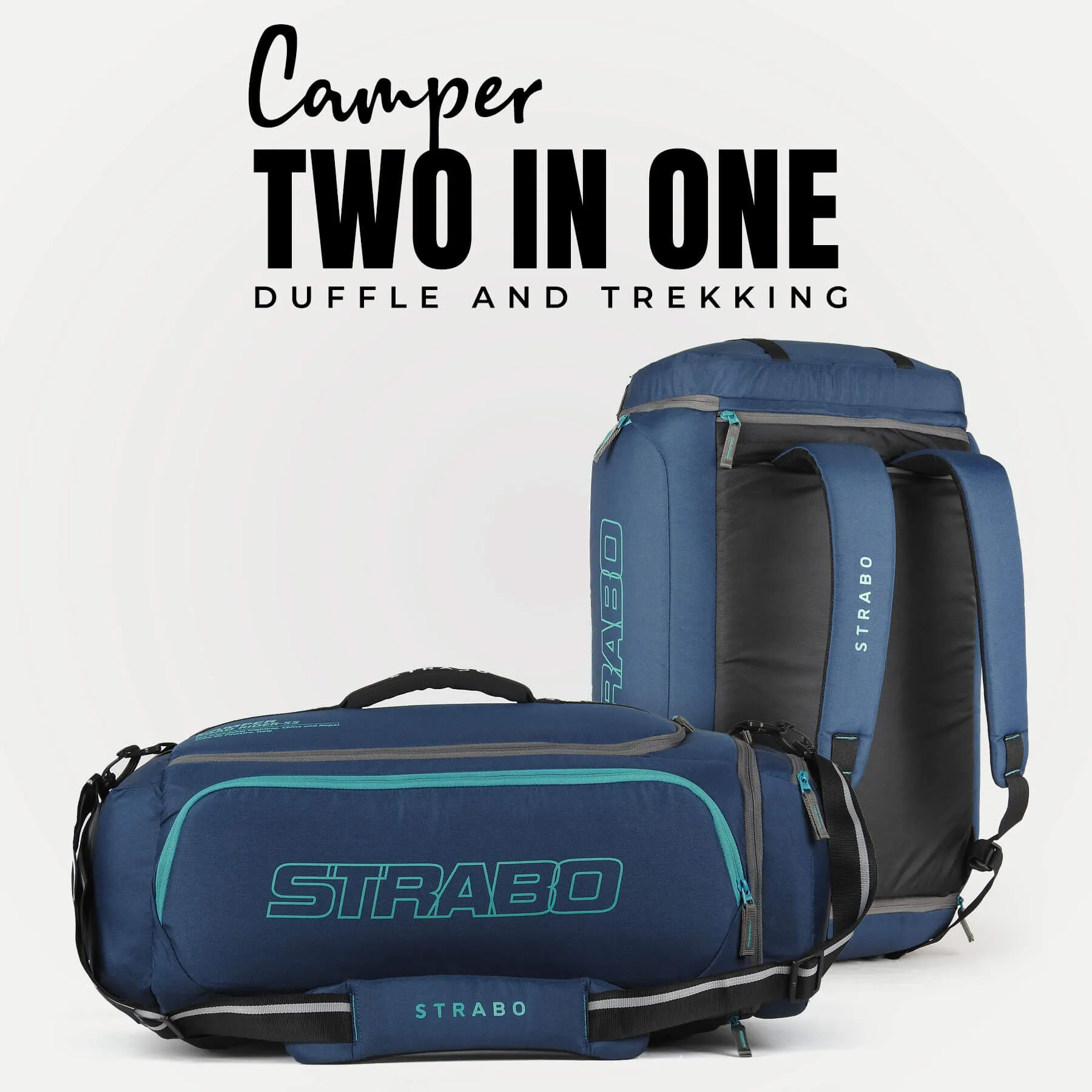 Camper 2-in-1 Duffel   Backpack - Navy Blue