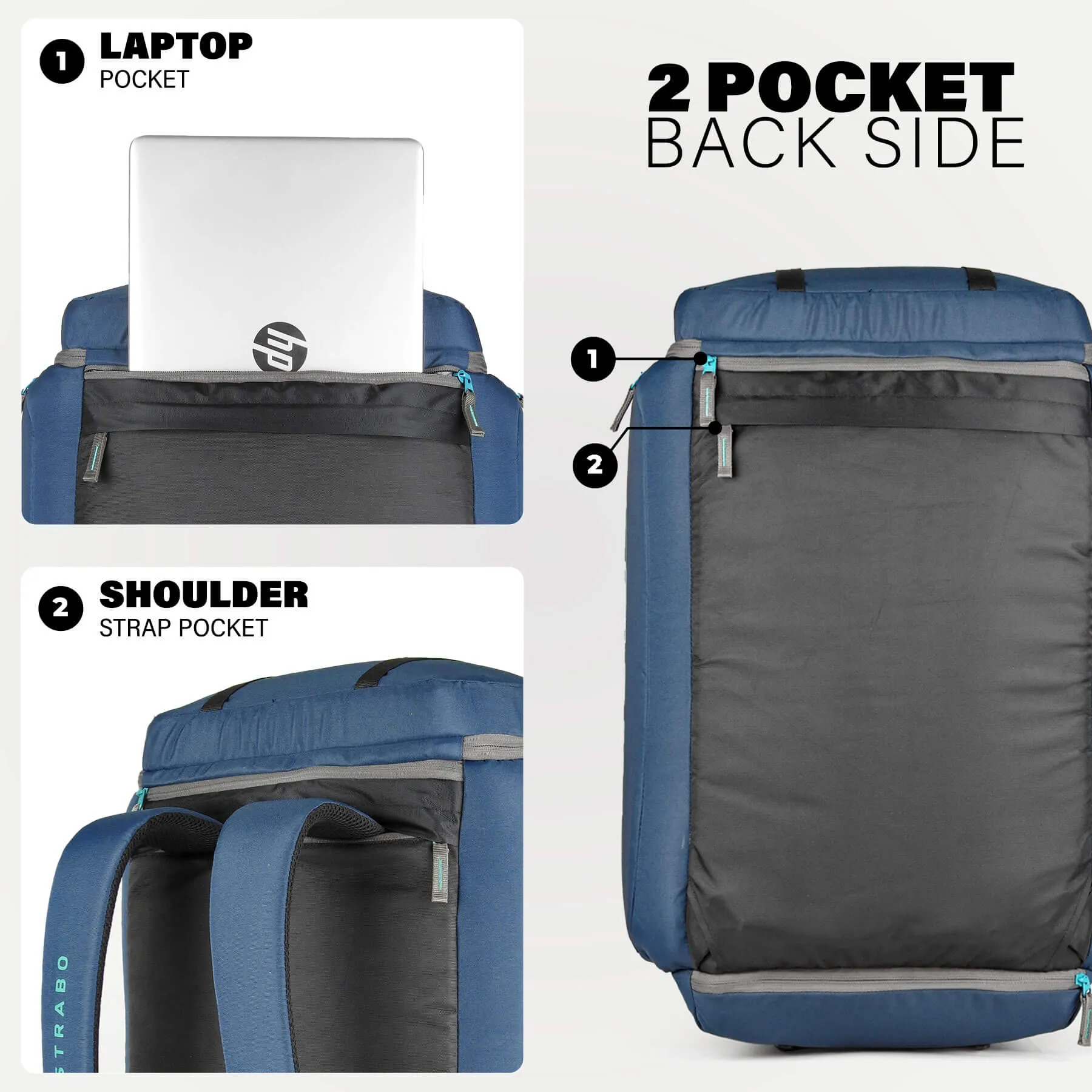 Camper 2-in-1 Duffel   Backpack - Navy Blue