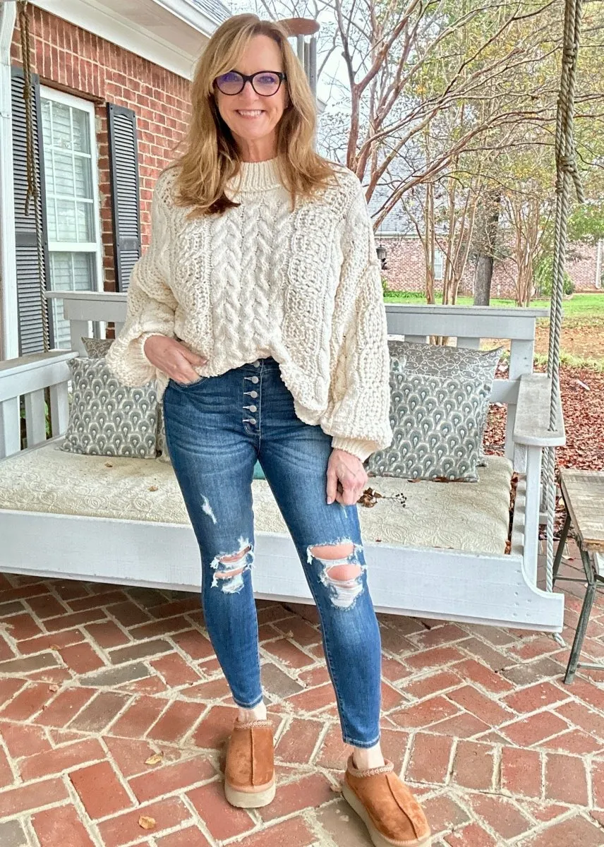 Franklin Distressed Hi Rise Button Fly Skinny | Judy Blue Jeans | Dark Wash
