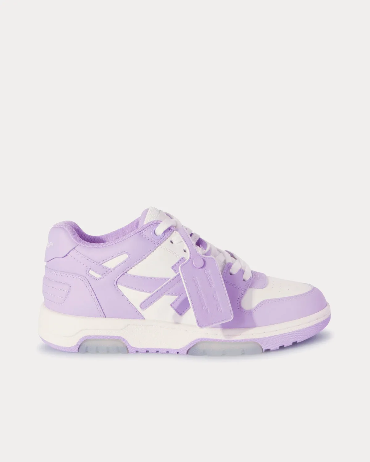 Out Of Office Calf Leather Lilac / White Low Top Sneakers