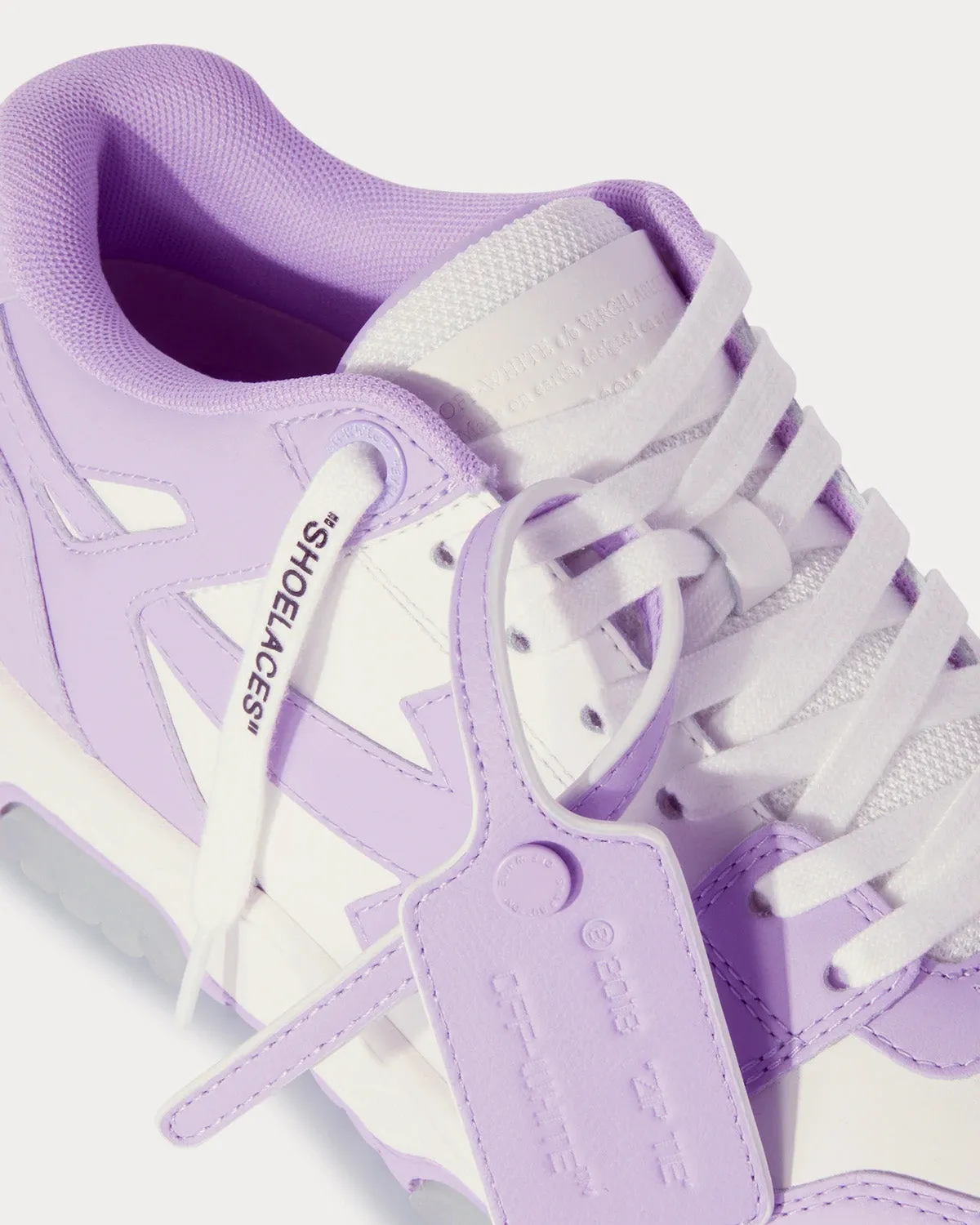 Out Of Office Calf Leather Lilac / White Low Top Sneakers