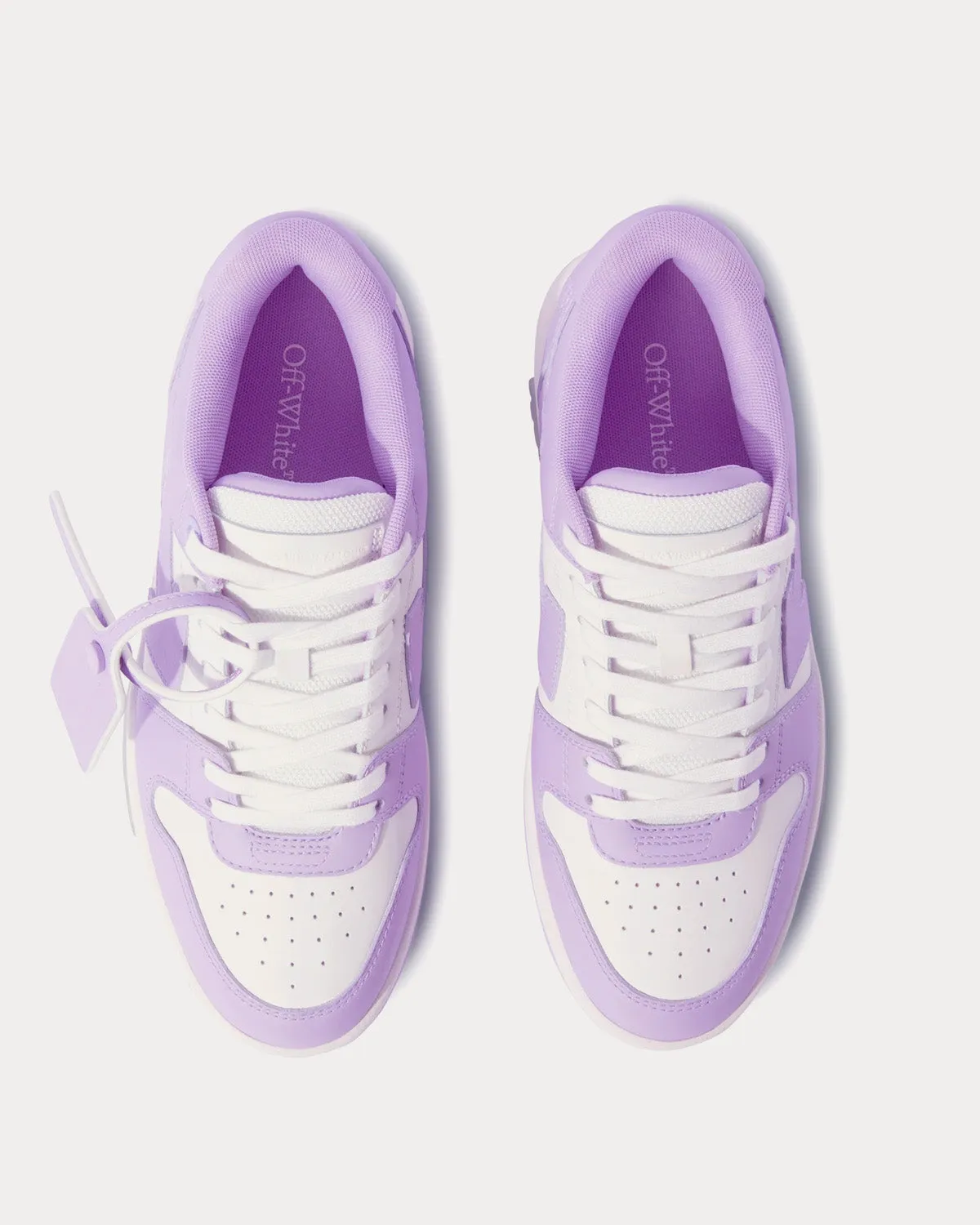 Out Of Office Calf Leather Lilac / White Low Top Sneakers