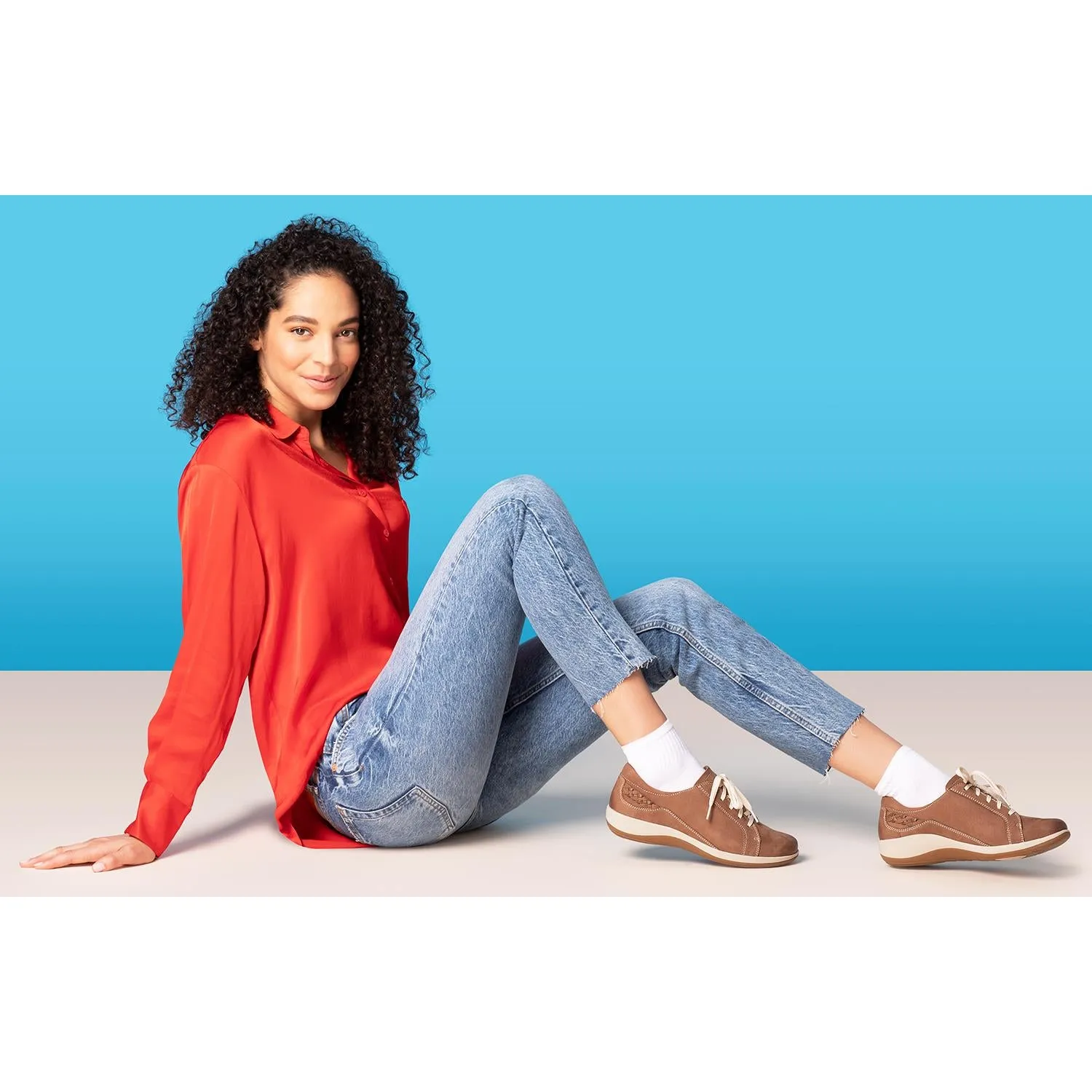 Women's Aetrex Dana Navy Leather